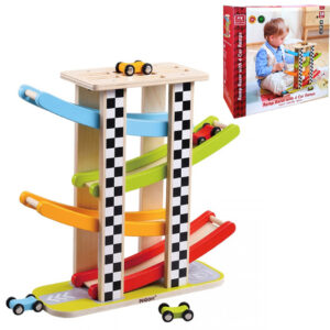 PHOOHI PH05W006 WOODEN RAMP RACER WITH 4 CAR RAMPS KOUREAS TOYS