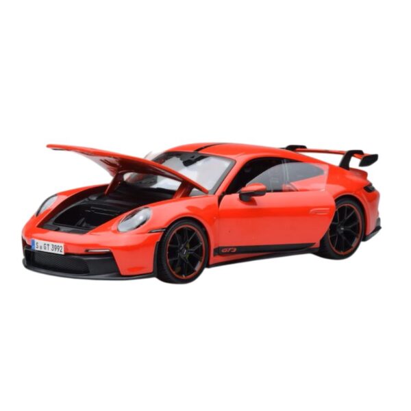 MAISTO 36458 1:18 2022 PORSCHE 911 GT3 WITH STRIPE BLACK KOUREAS TOYS