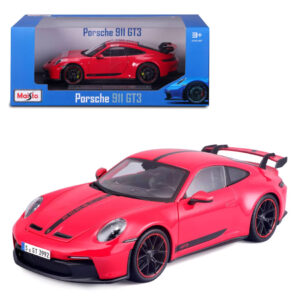 MAISTO 36458 1:18 2022 PORSCHE 911 GT3 WITH STRIPE BLACK KOUREAS TOYS
