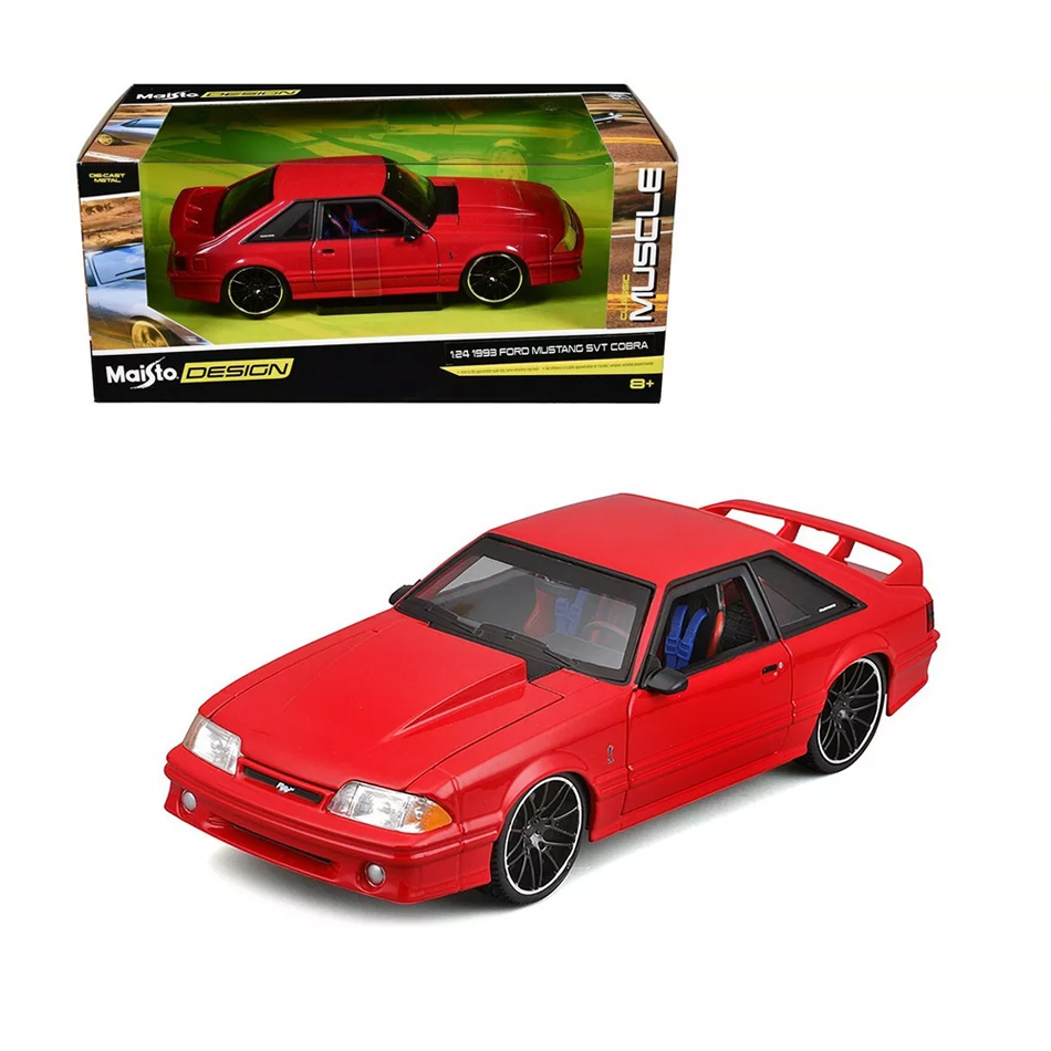 MAISTO 32549 1:24 1993 FORD MUSTANG SVT COBRA DESIGN MUSCLE KOUREAS TOYS