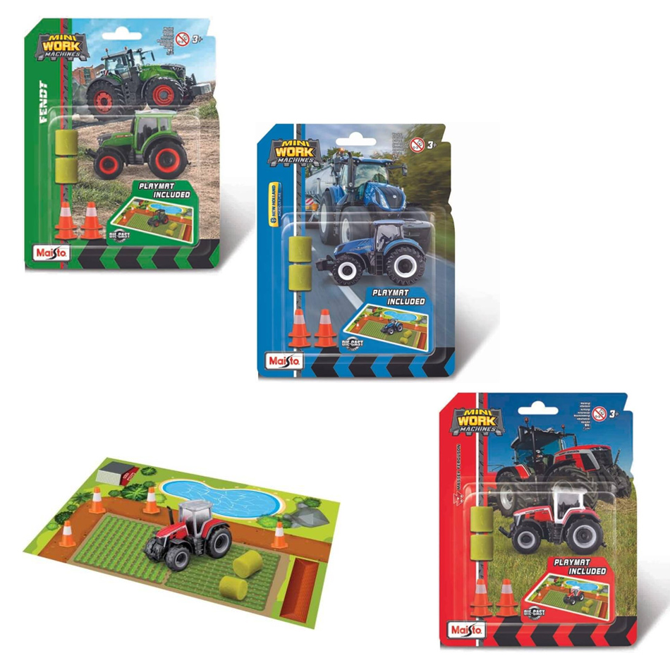 MAISTO 15592 1:64 MINI FARM (MASSEY FERGUSON/FENT/NEW HOLLAND) KOUREAS TOYS