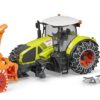 BRUDER 03017 CLAAS AXION 950 WITH SNOW CHAINS AND SNOW BLOWER KOUREAS TOYS