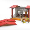 BRUDER 62621 COW BARN WITH MILKING MACHINE,COW AND FIGURE KOUREAS TOYS