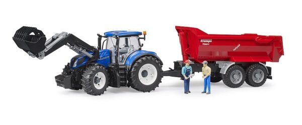 BRUDER 03121 NEW HOLLAND T7.340 WITH SLIP-ON FRONT LOADER KOUREAS TOYS
