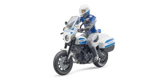 BRUDER 62731 BWORLD SCRAMBLER DUCATI POLICE MOTORCYCLE KOUREAS TOYS