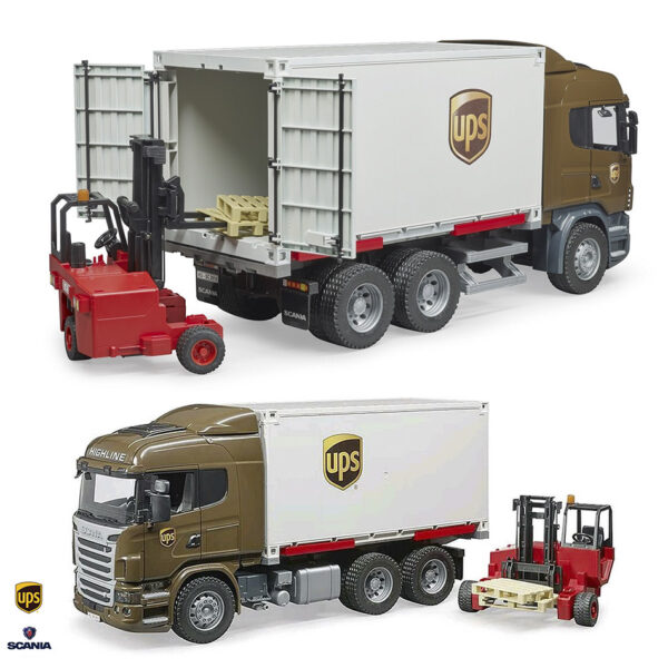 BRUDER 03581 SCANIA R-SERIES UPS LOGISTICS TRUCK KOUREAS TOYS