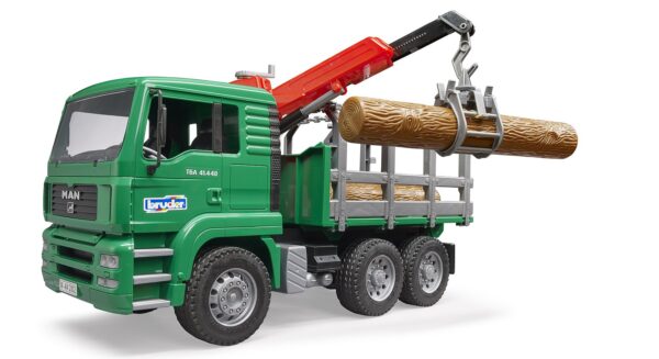 BRUDER 02769 MAN TIMBER TRUCK WITH LOADING CRANE KOUREAS TOYS