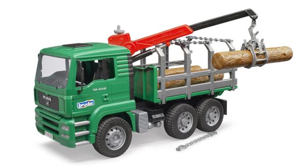 BRUDER 02769 MAN TIMBER TRUCK WITH LOADING CRANE KOUREAS TOYS