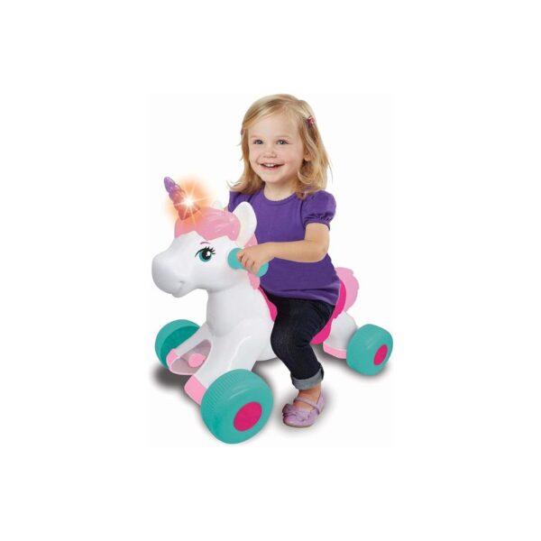 KIDDIELAND 060871 LIGHTS N'SOUNDS UNICORN RIDE-ON KOUREAS TOYS