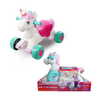 KIDDIELAND 060871 LIGHTS N'SOUNDS UNICORN RIDE-ON KOUREAS TOYS