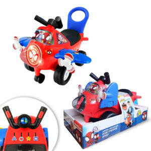 KIDDIELAND 063602 SPIDEY ANIMATION PLANE RIDE ON KOUREAS TOYS