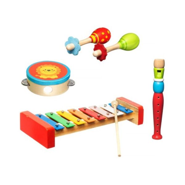PHOOHI PH08F003 WOODEN LION MUSICAL INSTRUMENT SET KOUREAS TOYS