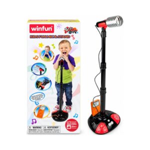 WINFUN 02063A KIDS' MICROPHONE WITH ADJUSTABLE STAND – KIDS FUN MIC & STAND KOUREAS TOYS