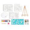 AS 11026 PAINTING WORKSHOP ACRYLIC DRAWING SET WITH WOODEN EASEL KOUREAS TOYS