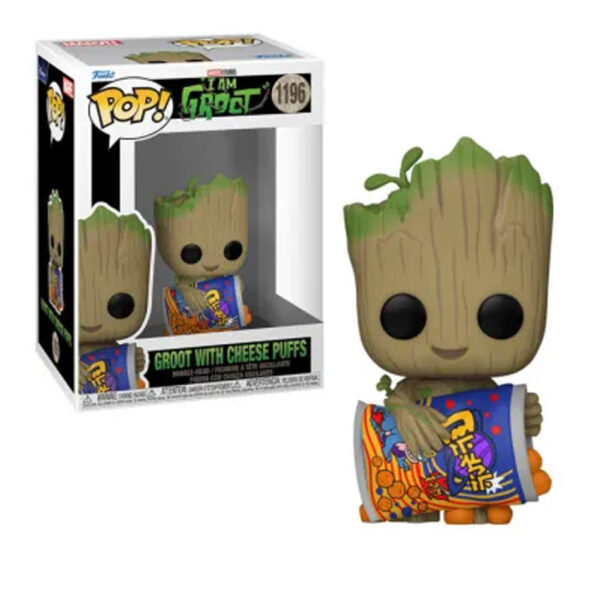 FUNKO POP! MARVEL STUDIOS: I AM GROOT GROOT WITH CHEESE PUFFS 1196 KOUREAS TOYS