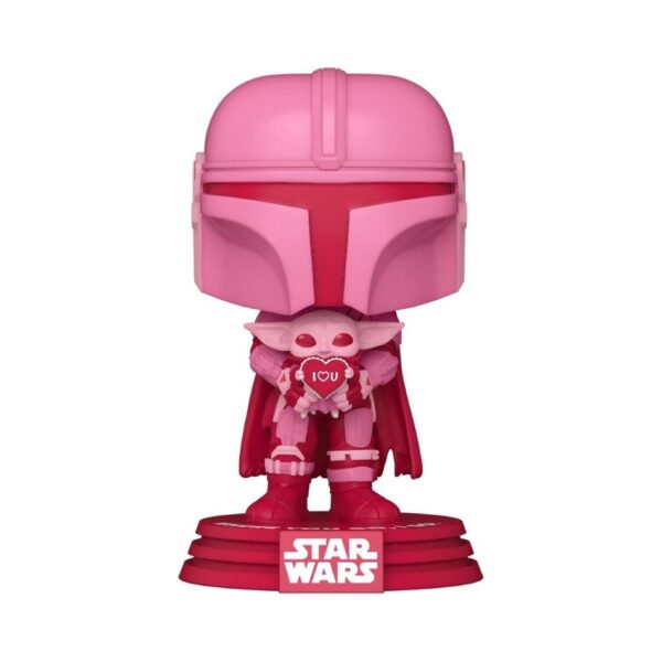 FUNKO POP! STAR WARS: VALENTINES THE MANDALORIAN WITH GROGU 498 KOUREAS TOYS