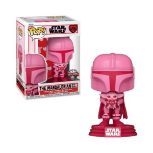 FUNKO POP! STAR WARS: VALENTINES THE MANDALORIAN WITH GROGU 498 KOUREAS TOYS