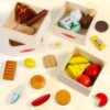 WOODEN TOY FOOD SET