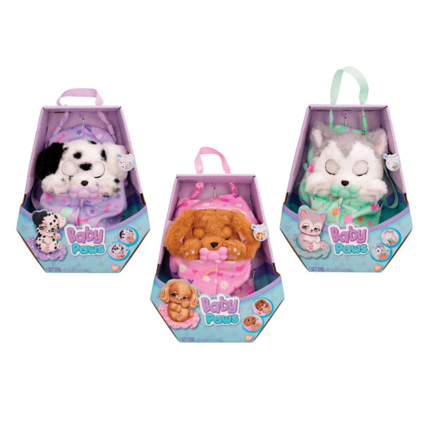 AS 91762 BABY PAWS PLUSH INTERACTIVE DOGS KOUREAS TOYS