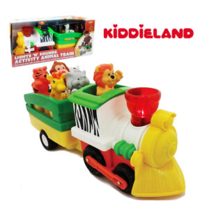 KIDDIELAND 052704 LIGHTS & SOUNDS ACTIVITY ANIMAL TRAIN KOUREAS TOYS