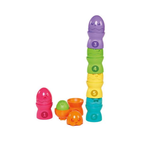 AS 73083 TOMY TOOMIES BABY TODDLER TOY HIDE & SQUEAK EGG STACKERS KOUREAS TOYS