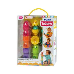 AS 73083 TOMY TOOMIES BABY TODDLER TOY HIDE & SQUEAK EGG STACKERS KOUREAS TOYS