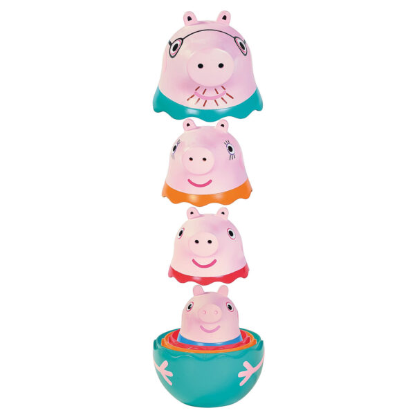 AS 73526 TOMY TOOMIES BABY TODDLER BATH TOY PEPPA PIG NESTING FAMILY - Image 3