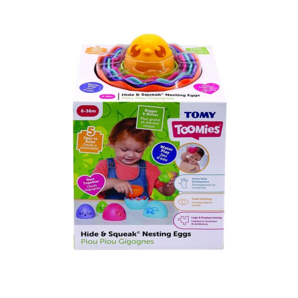 AS 73564 TOMY TOOMIES BABY TODDLER TOY HIDE & SQUEAK NESTING EGGS