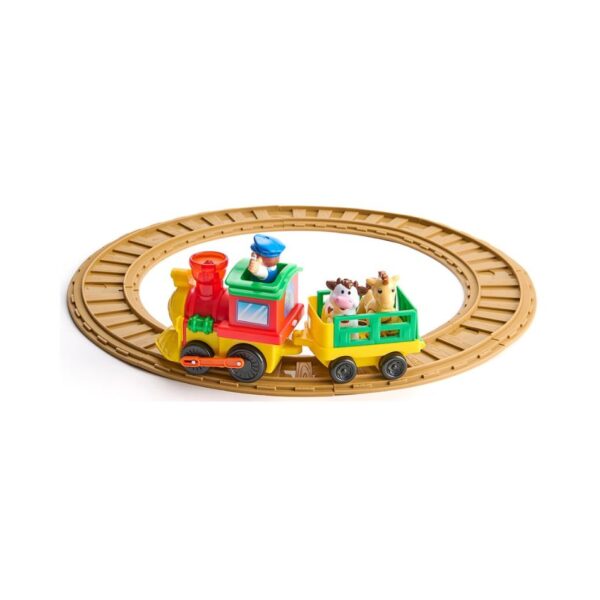 KIDDIELAND 055491 CHOO CHOO TRAIN SET WITH SOUNDS AND FARM ANIMALS KOUREAS TOYS