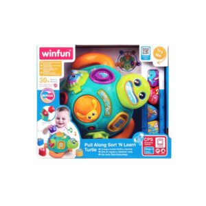 WINFUN 240301 PULL ALONG SORT 'N LEARN TURTLE KOUREAS TOYS
