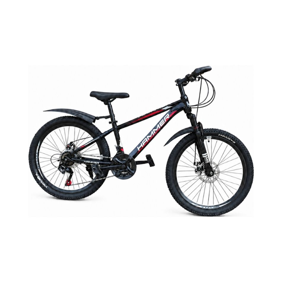 24" HAMMER BICYCLE 21" SPEED BLACK WITH RED LINE KOUREAS TOYS