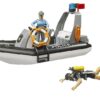 BRUDER 02507 RAM 2500 POLICE PICKUP WITH L AND S MODULE, TRAILER AND BOAT KOUREAS TOYS