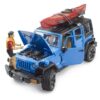 BRUDER 02529 JEEP WRANGLER RUBICON UNLIMITED WITH KAYAK AND KAYAKER KOUREAS TOYS