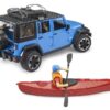 BRUDER 02529 JEEP WRANGLER RUBICON UNLIMITED WITH KAYAK AND KAYAKER KOUREAS TOYS