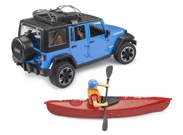BRUDER 02529 JEEP WRANGLER RUBICON UNLIMITED WITH KAYAK AND KAYAKER KOUREAS TOYS