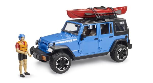 BRUDER 02529 JEEP WRANGLER RUBICON UNLIMITED WITH KAYAK AND KAYAKER KOUREAS TOYS