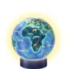 RAVENSBURGER PUZZLE 3D NIGHT LIGHT GLOBE 72 Pcs 11844 KOUREAS TOYS