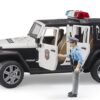 BRUDER 02526 JEEP WRANGLER UNLIMITED RUBICON POLICE VEHICLE WITH POLICEMAN AND ACCESSORIES