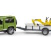 BRUDER 02593 LAND ROVER DEFENDER WITH TRAILER, JCB EXCAVATOR AND MAN KOUREAS TOYS