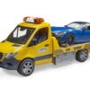 BRUDER 02675 MB SPRINTER CAR TRANSPORTER WITH LIGHT & SOUND MODULE AND BRUDER ROADSTER