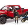 BRUDER 02502 RAM 2500 POWER WAGON INCLUDING DUCATI DESERT SLED