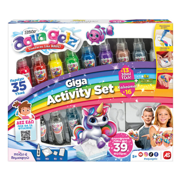 AS 88995 AQUA GELZ 3D SQUISHY FIGURES WORKSHOP GIGA ACTIVITY SET