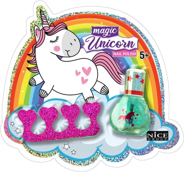 NICE 16004 MAGIC UNICORN MINI BLISTER NAIL POLISH KOUREAS TOYS