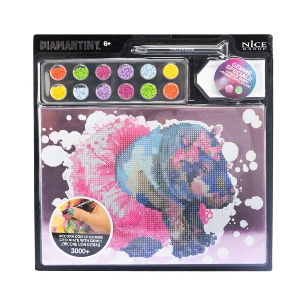 NICE 96333 DIAMANTINY LEVEL UP WATERCOLOR - HIPPOPOTAMUS KOUREAS TOYS