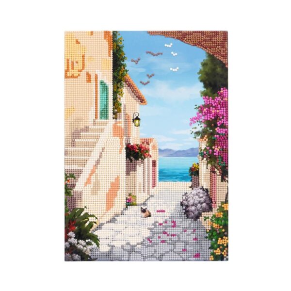 NICE 96351 DIAMANTINY LEVEL UP LANDSCAPE PAINTINGS - SEASIDE VILLAGE KOUREAS TOYS