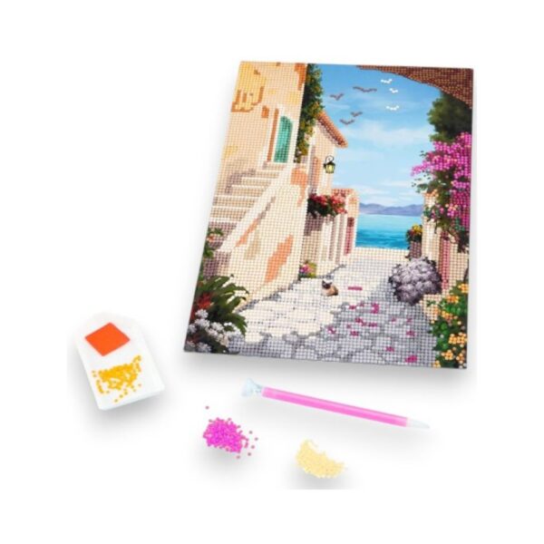 NICE 96351 DIAMANTINY LEVEL UP LANDSCAPE PAINTINGS - SEASIDE VILLAGE KOUREAS TOYS