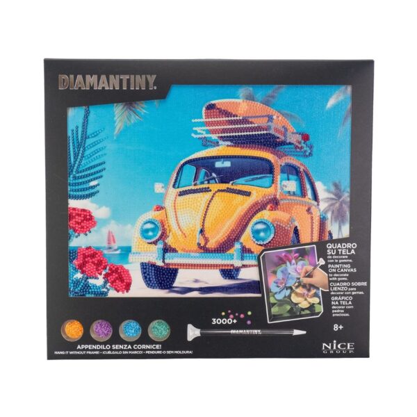 NICE 96566 DIAMANTINY QUADRO II - YELLOW CAR KOUREAS TOYS