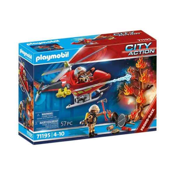 PLAYMOBIL 71195 FIRE HELICOPTER KOUREAS TOYS