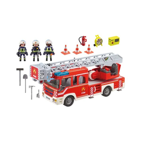 PLAYMOBIL 9463 FIRE TRUCK WITH LADDER AND RESCUE BASKET KOUREAS TOYS