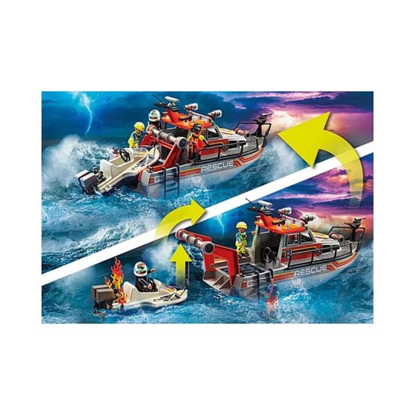 PLAYMOBIL 70140 FIREFIGHTING OPERATION WITH RESCUE BOAT KOUREAS TOYS